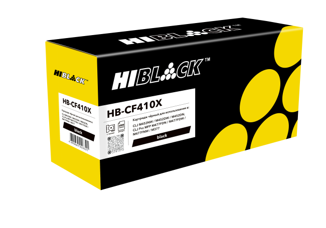 Картридж Hi-Black (HB-CF410X) для HP CLJ M452DW/DN/NW/M477FDW/477DN/477FNW, Bk, 6,5K