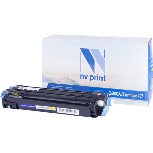Картридж NVP совместимый NV-Q6002A/NV-707 Yellow универсальные для HP/Canon Color LaserJet 1600/ 2600n/ 2605/ 2605dn/ 2605dtn/ LBP 5000 i-Sensys Laser Shot/ 5102 (2000k)