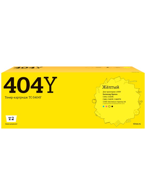 TC-S404Y Картридж T2 для Samsung Xpress SL-C430/C430W/C480/C480W/C480FW (1000стр.) желтый, с чипом