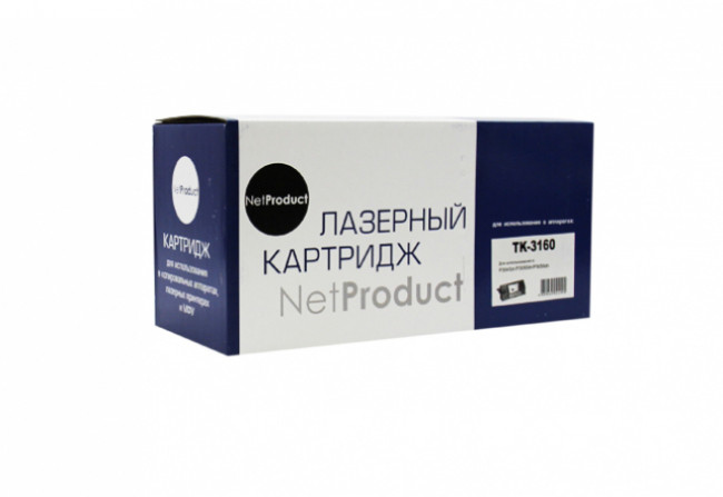 Тонер-картридж NetProduct (N-TK-3160) для Kyocera P3045dn/P3050dn/P3055dn, 12,5K, с/ч
