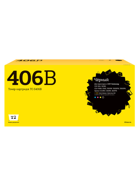 TC-S406B Картридж T2 для Samsung CLP-365/CLX-3300/3305/Xpress C410 (1500 стр.) черный, с чипом