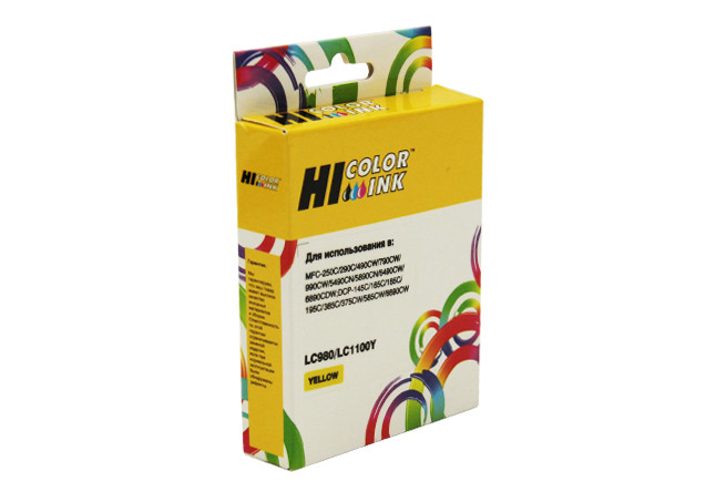 Картридж Hi-Black (HB-LC1100Y/LC980Y) для Brother DCP-145C/195C/MFC-165C/MFC-250C, Y