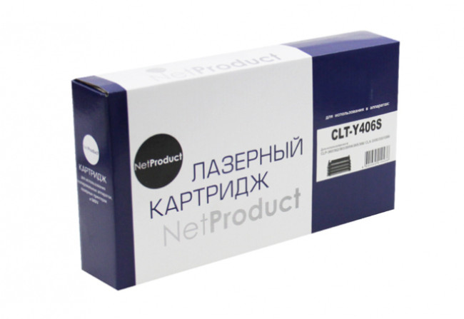 Тонер-картридж NetProduct (N-CLT-Y406S) для Samsung CLP-360/365/368/CLX-3300/3305, Y, 1K