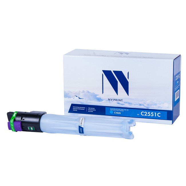 Тонер-картридж NVP совместимый NV-MP C2551 Cyan для Ricoh Aficio MP C2031/ C2051/ C2051AD/ C2501/ C2531/ C2551/ C2551AD (9500k)